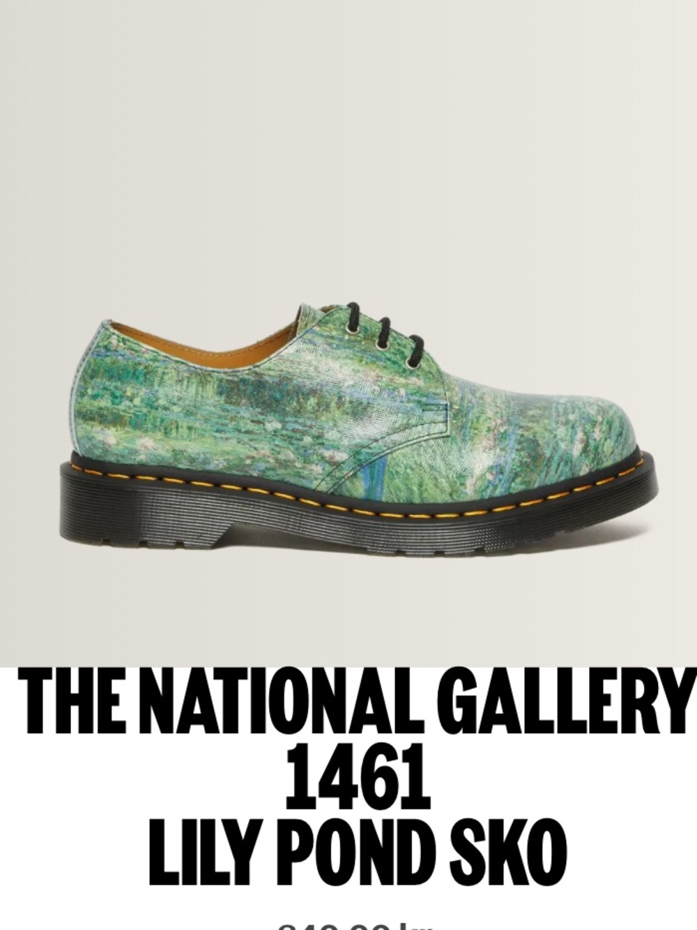 New Dr. Martens Shoes  8 Natural Gallery Claude Monet Collection The Lily Pond